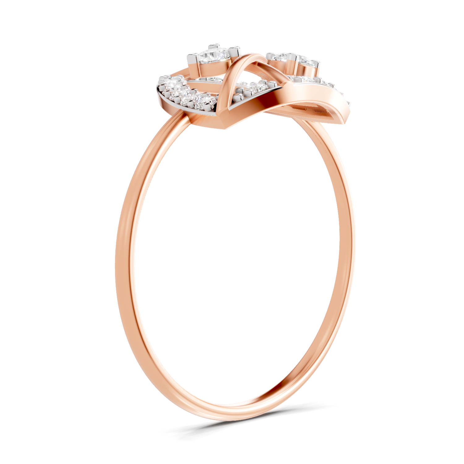 Sparkles Lab Grown Diamond 0.29 Carat Cluster Diamond Ring| 14K Rose Gold
