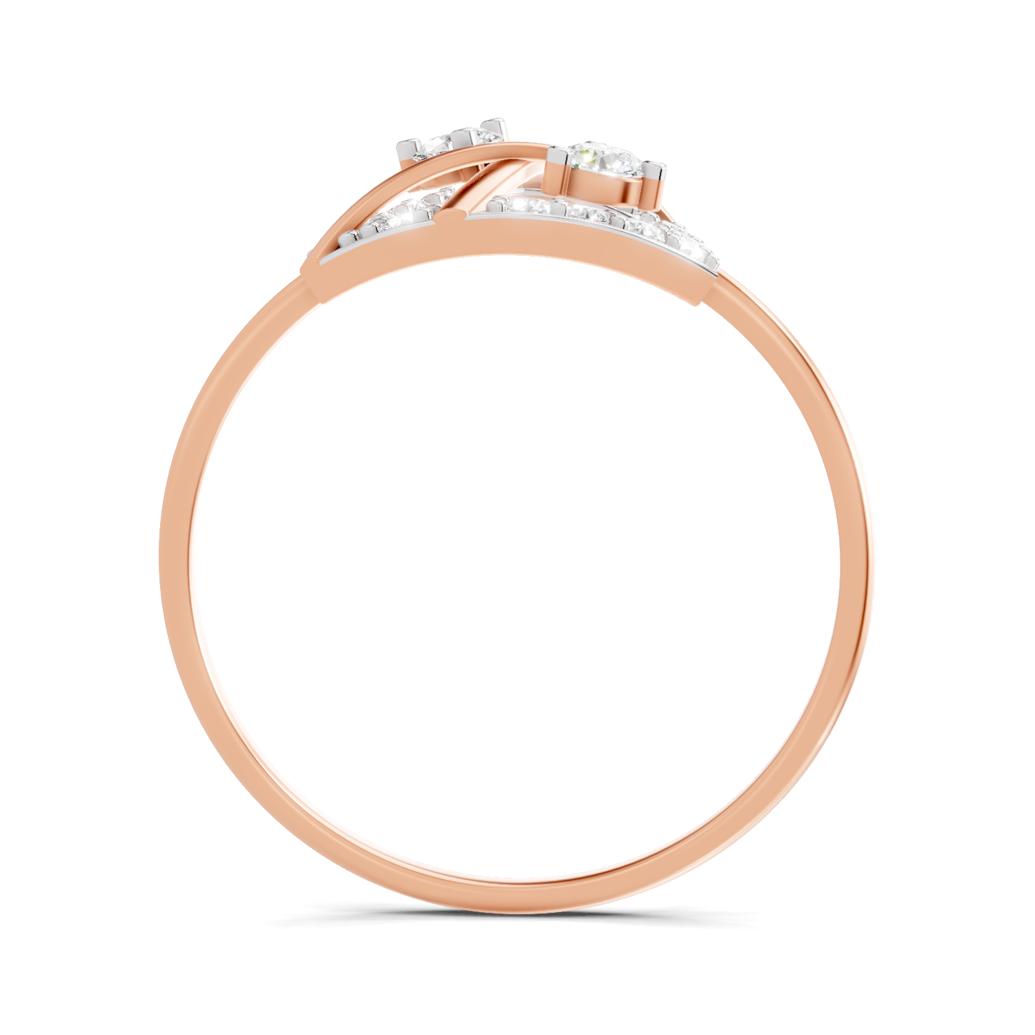 Sparkles Lab Grown Diamond 0.29 Carat Cluster Diamond Ring| 14K Rose Gold