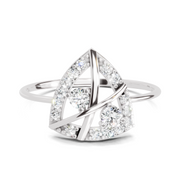 Sparkles Lab Grown Diamond 0.29 Carat Cluster Diamond Ring| 14K White Gold