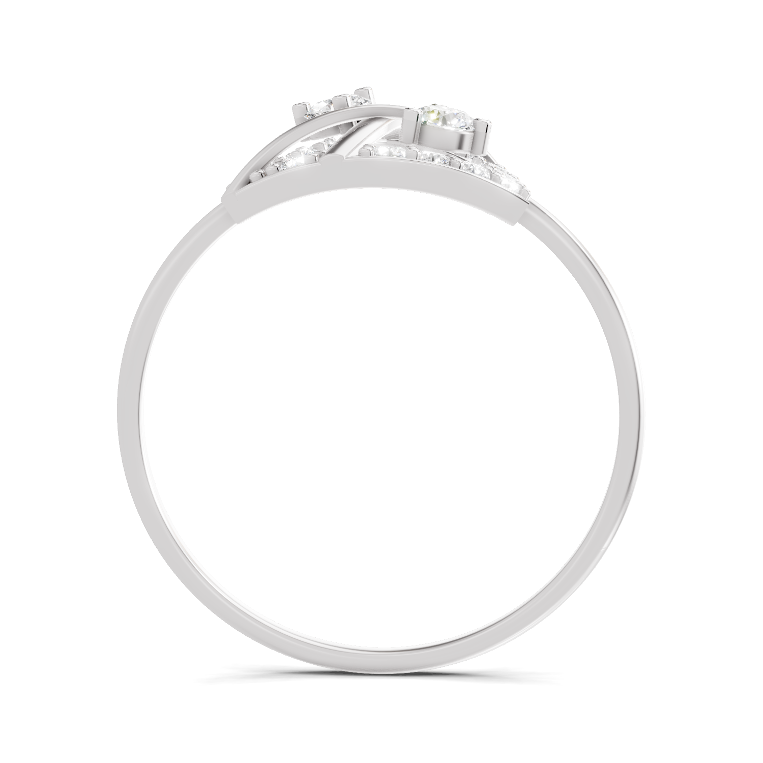 Sparkles Lab Grown Diamond 0.29 Carat Cluster Diamond Ring| 14K White Gold