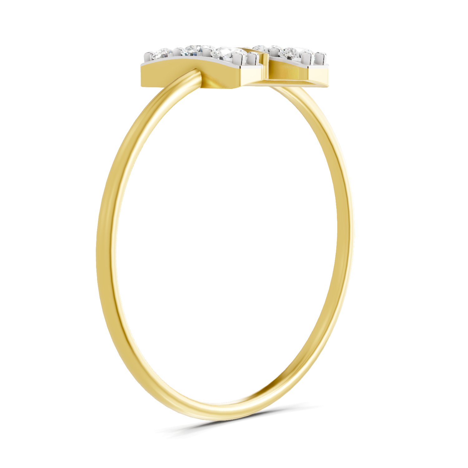 Sparkles Lab Grown Diamond 0.17 Carat Parallel Grace Ring| 14K Yellow Gold