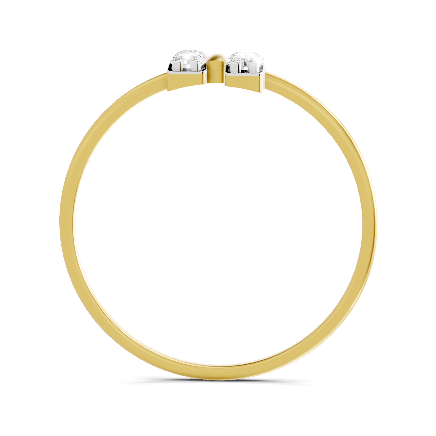 Sparkles Lab Grown Diamond 0.17 Carat Parallel Grace Ring| 14K Yellow Gold