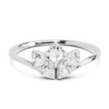 Sparkles Lab Grown Diamond 0.31 Carat Floral Grace Ring| 14K White Gold