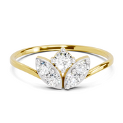 Sparkles Lab Grown Diamond 0.31 Carat Floral Grace Ring| 14K Yellow Gold