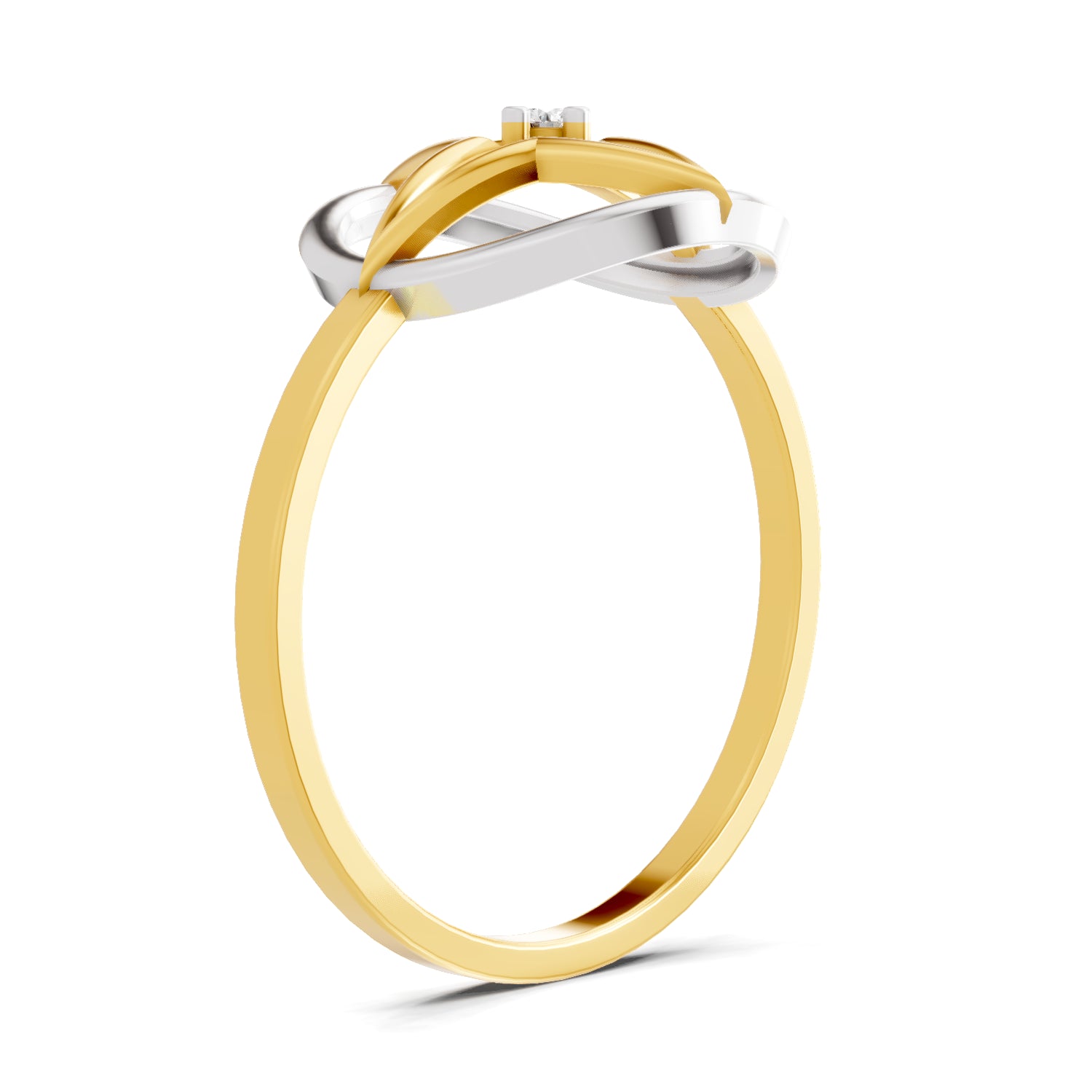 0.02 Carat  | 925 Sterling Silver Gold Plated Star Fashion Ring