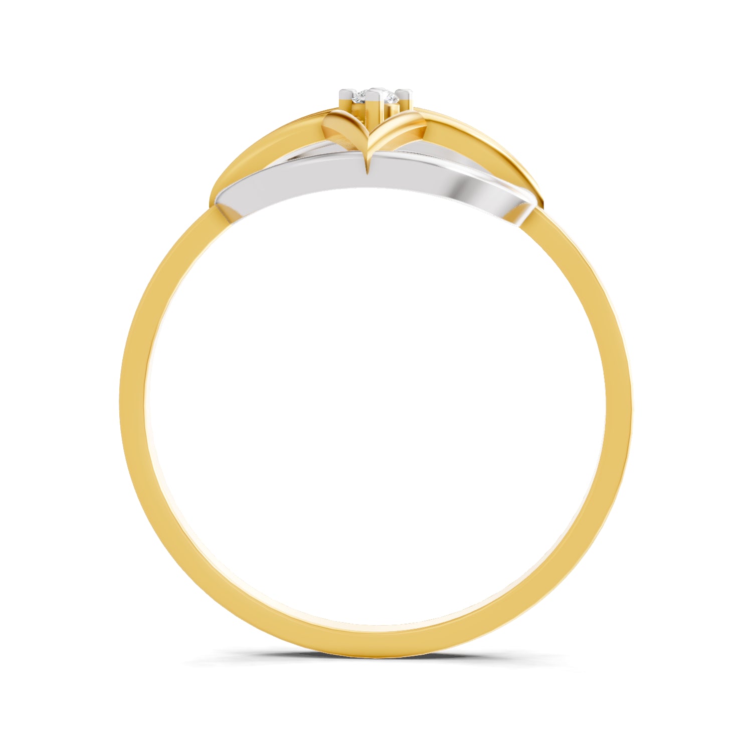 0.02 Carat  | 925 Sterling Silver Gold Plated Star Fashion Ring