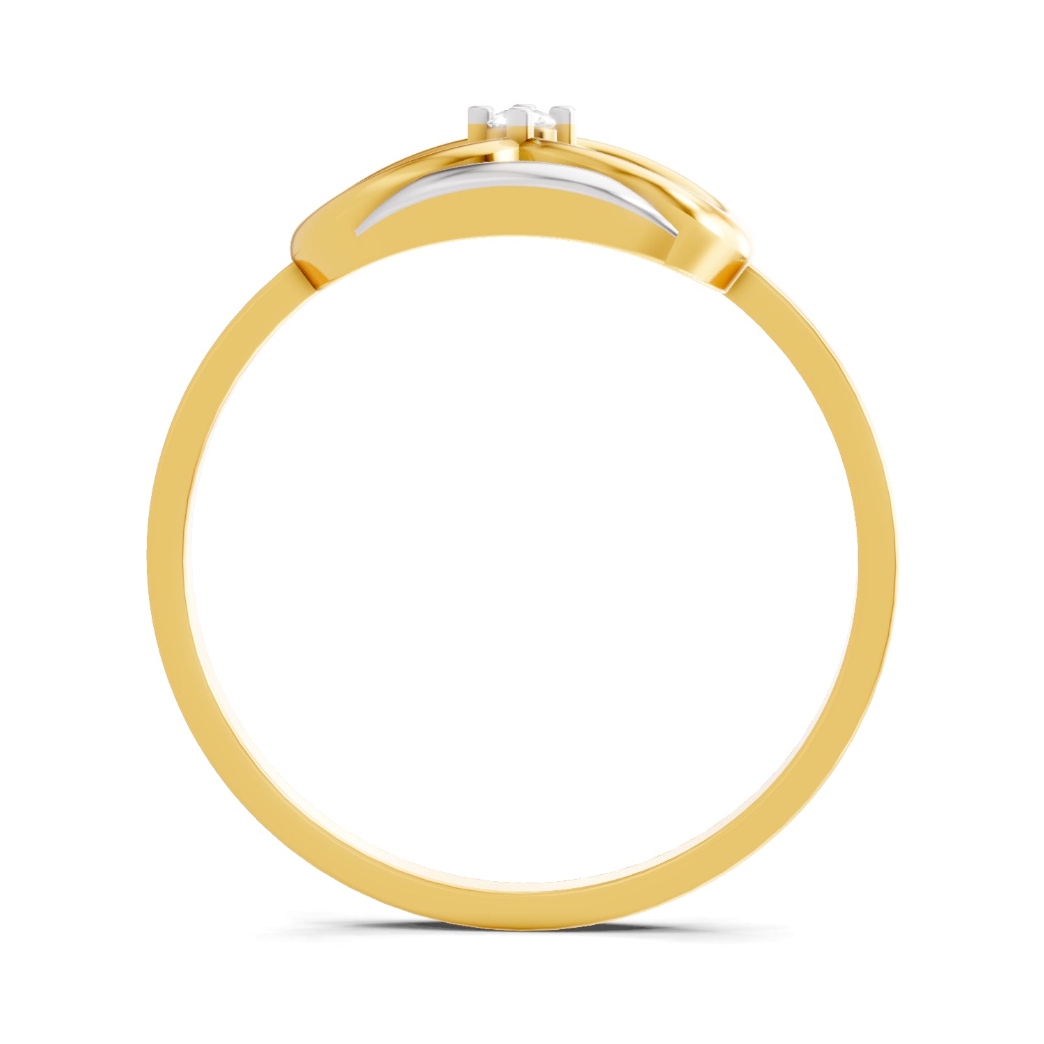 0.02 Carat  | 925 Sterling Silver Gold Plated Ring