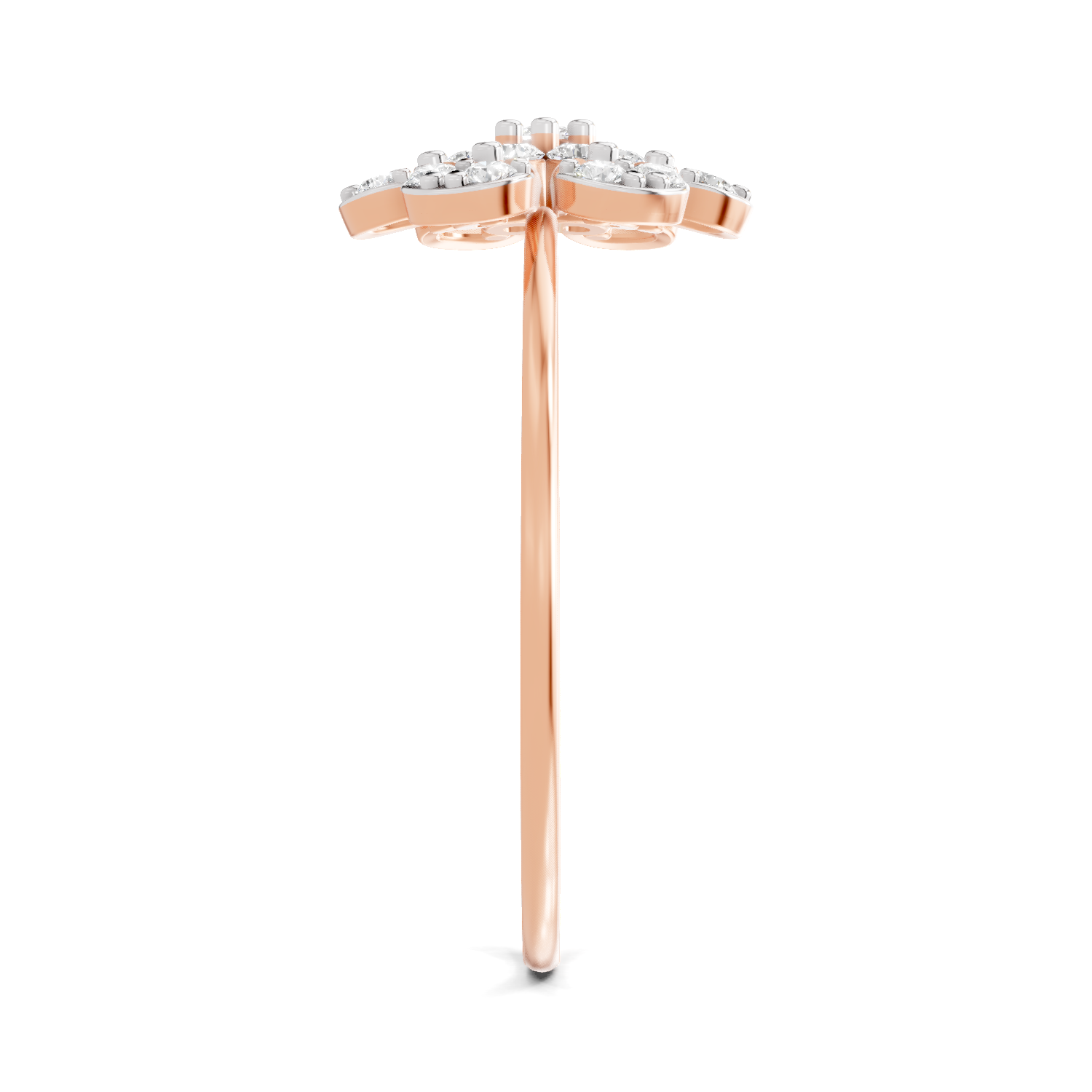 Sparkles Lab Grown Diamond 0.25 studded blossoms Ring| 14K Rose Gold