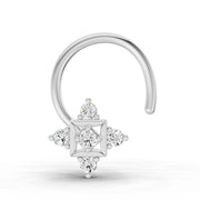 0.02 Carat Round Shape Round Shape Diamond Nose Pin | 14K White Gold