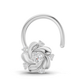 0.03 Carat Round Shape Twilight Diamond Nose Pin | 14K White Gold