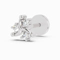 0.03 Carat Trinity Bloom Nose Pin | 14K White Gold