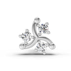 0.03 Carat Trinity Bloom Nose Pin | 14K White Gold