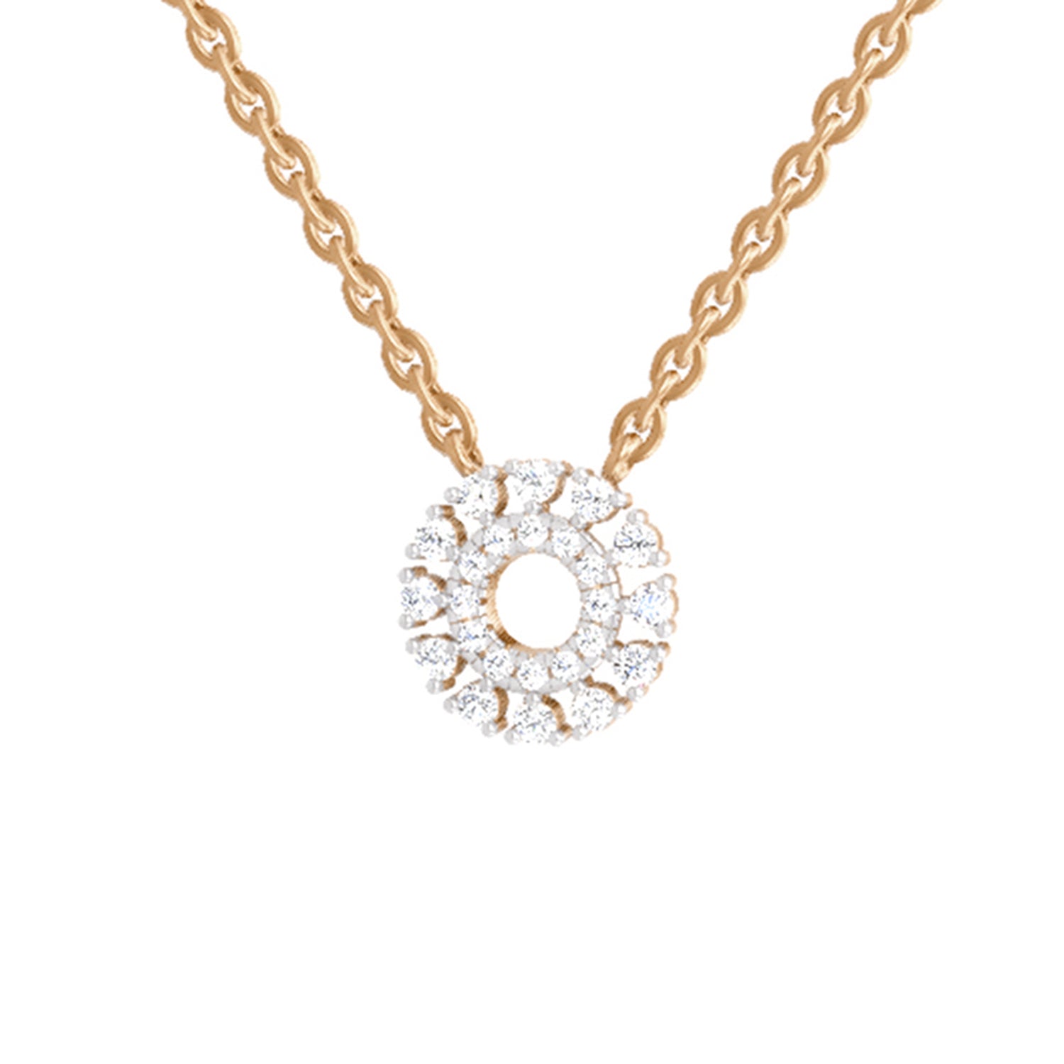 0.24 Carat Round Necklace | 14K Rose Gold