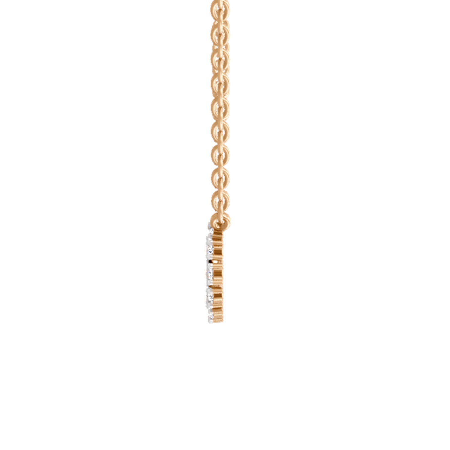 0.24 Carat Round Necklace | 14K Rose Gold