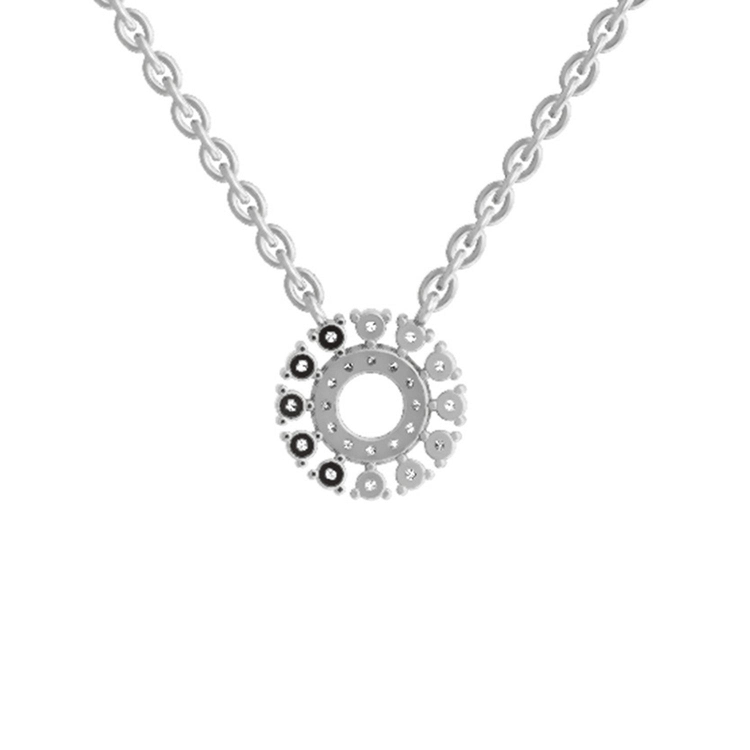 0.24 Carat Round Necklace | 14K White Gold