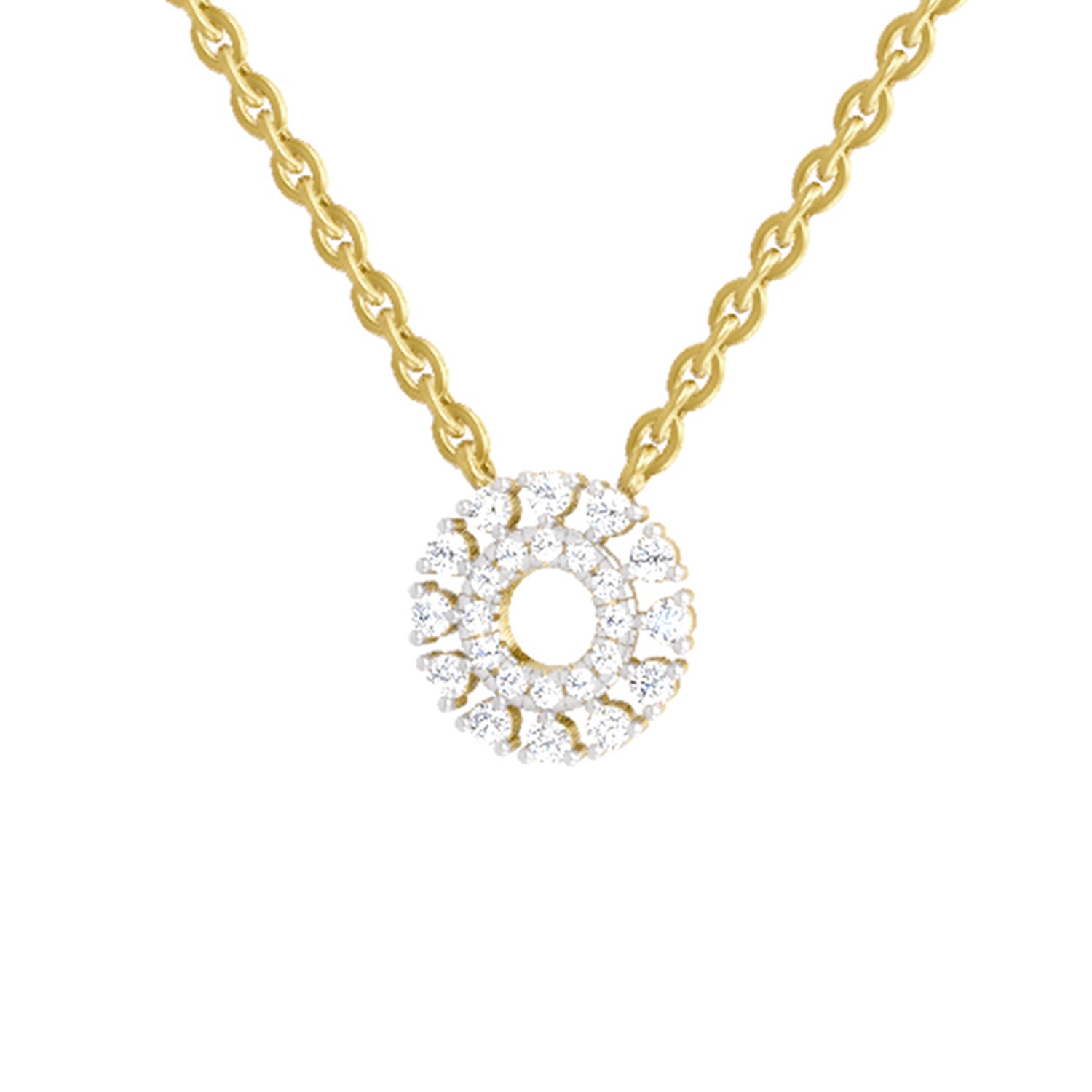 0.24 Carat Round Necklace | 14K Yellow Gold