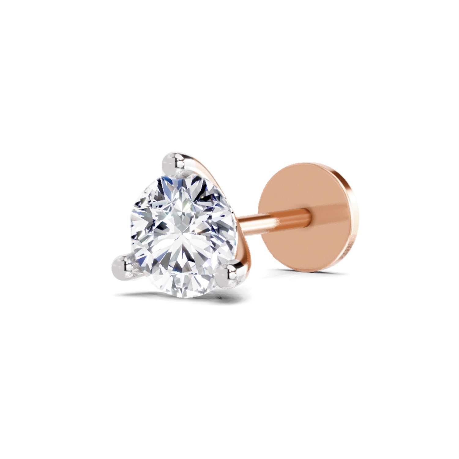 Solitaire Nosepin 0.5 Ct | 14Kt White Gold