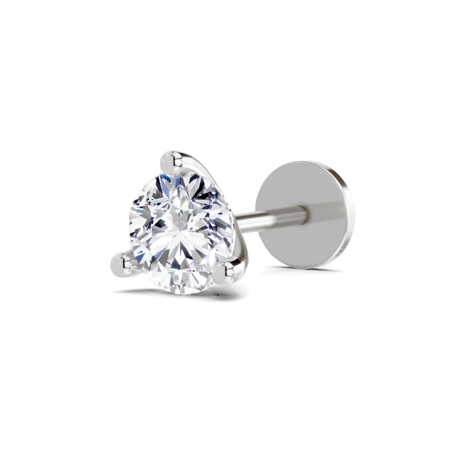 Solitaire Nosepin 0.5 Ct | 14Kt White Gold