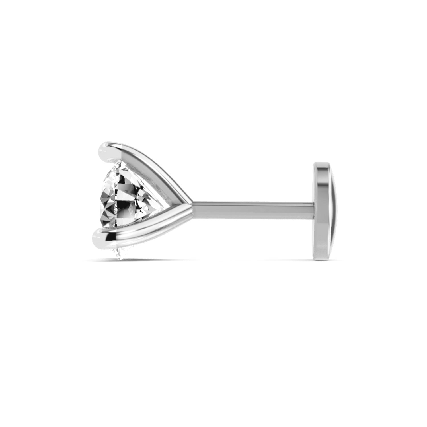 Solitaire Nosepin 0.5 Ct | 14Kt White Gold