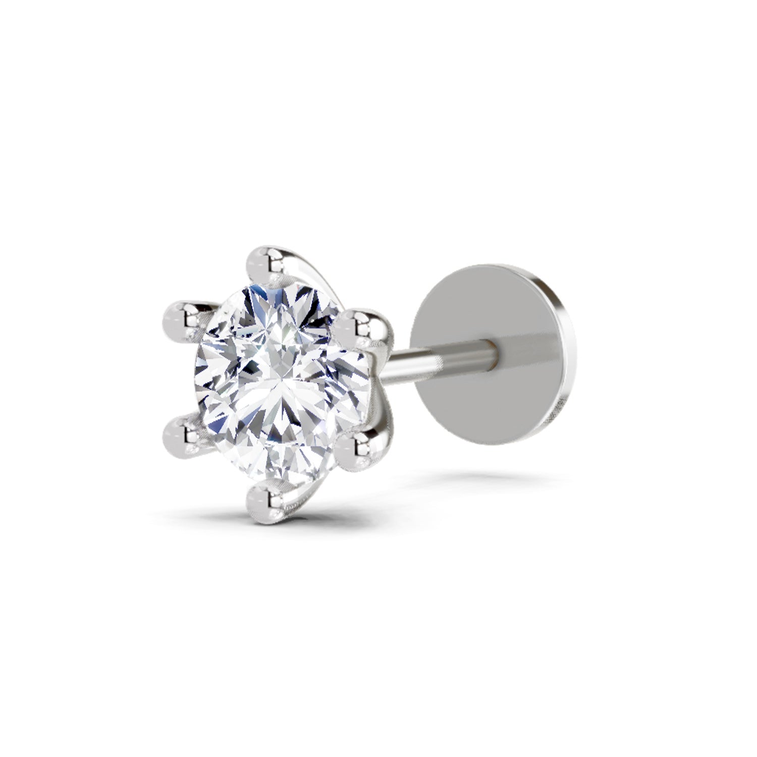 Solitaire Nosepin 0.5 Ct | 14Kt WhiteGold