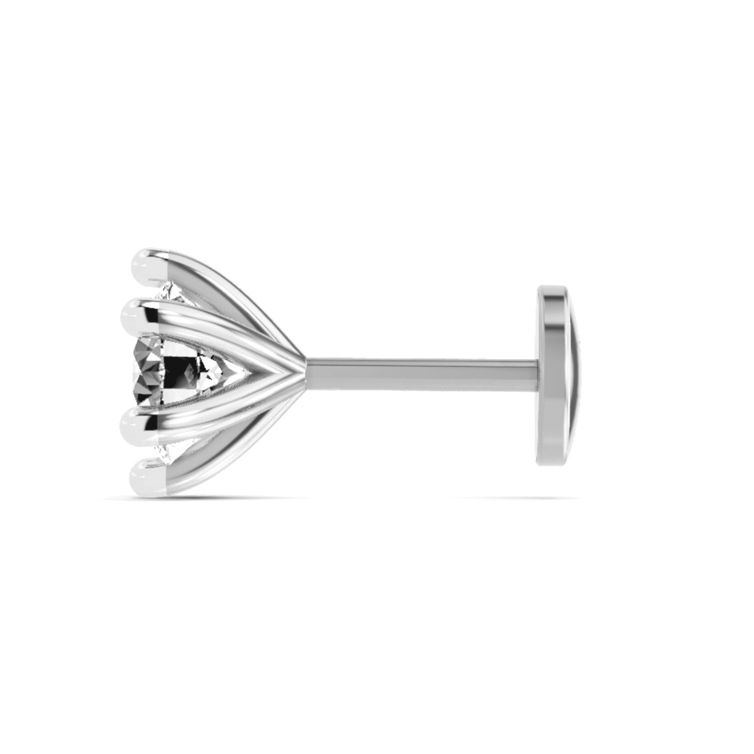 Solitaire Nosepin 0.5 Ct | 14Kt WhiteGold