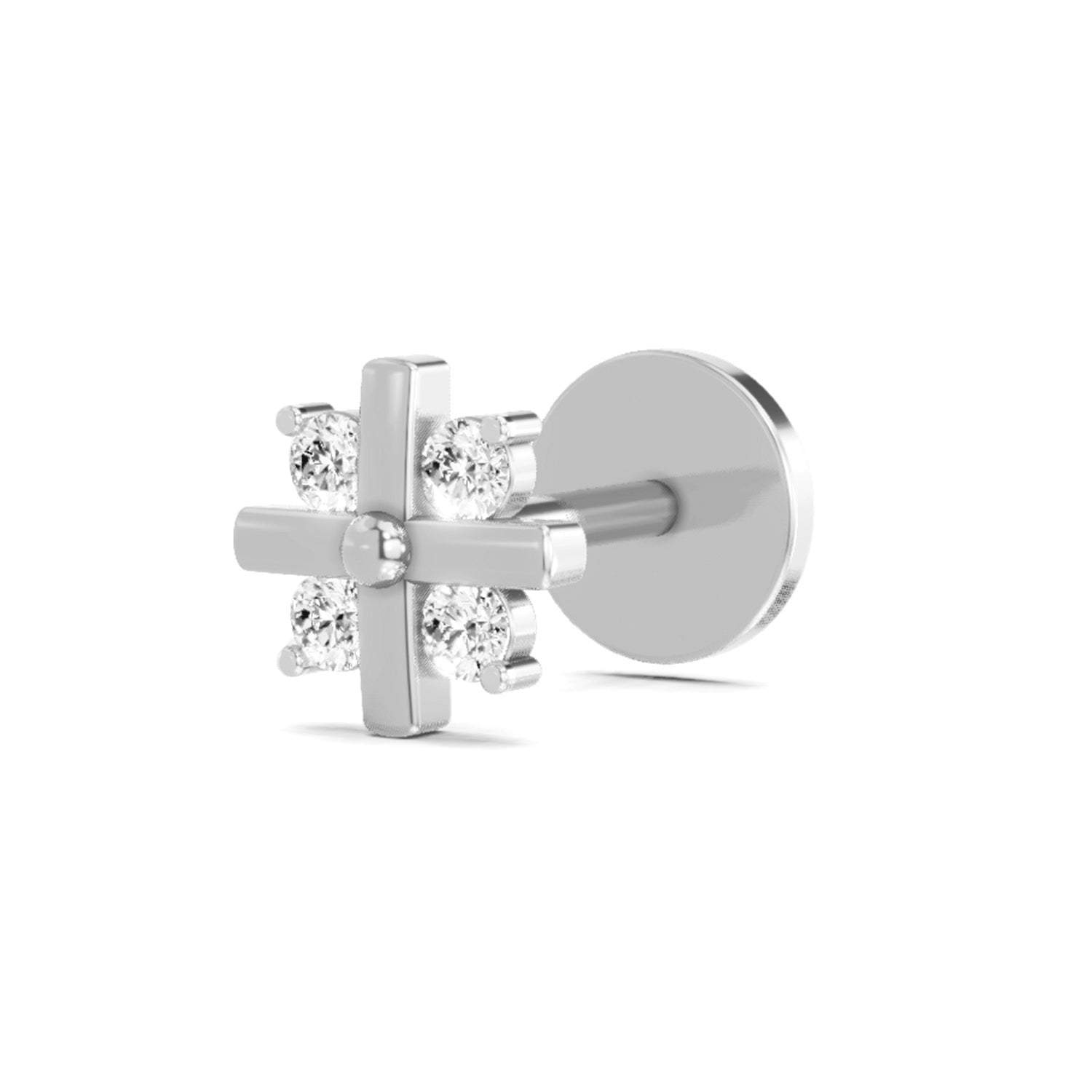 Floral Nosepin 0.06 Ct | 14Kt Yellow Gold