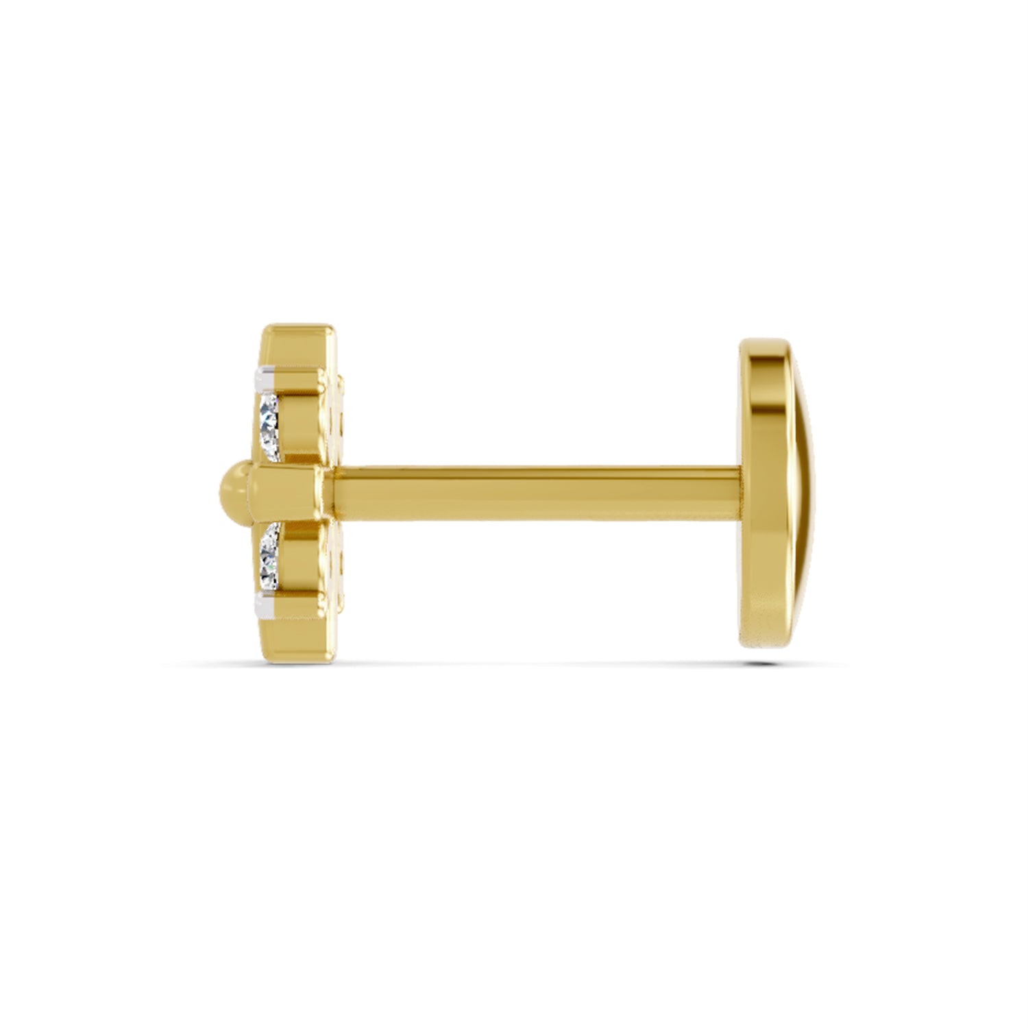 Floral Nosepin 0.06 Ct | 14Kt Yellow Gold