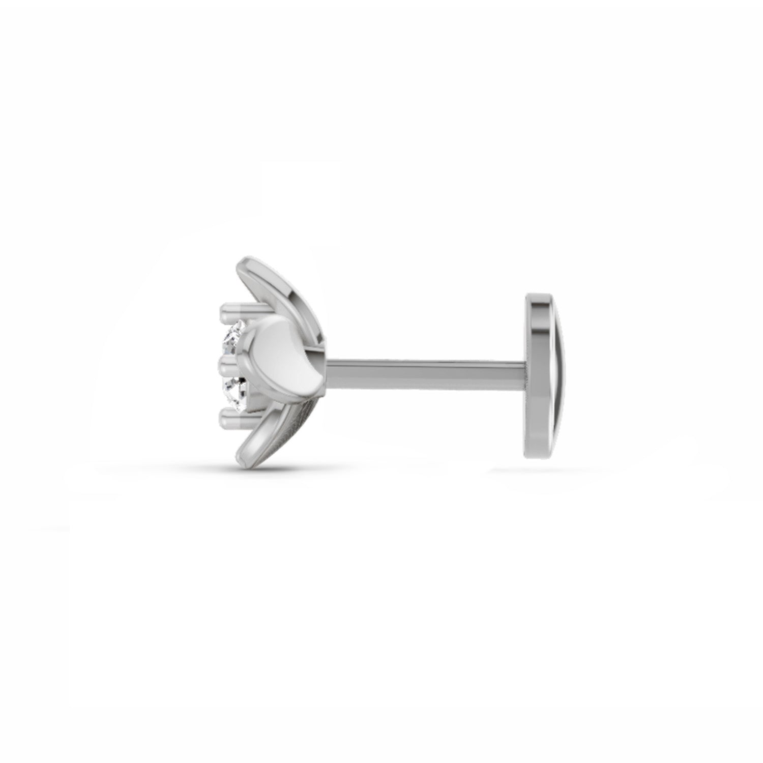 Solitaire Nosepin 0.13 Ct | 14Kt White Gold