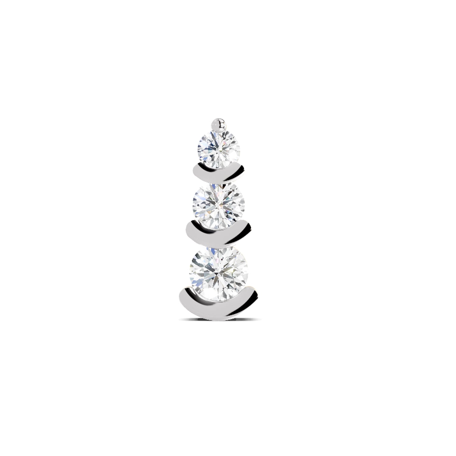 3 Stone Nosepin 0.06 Ct | 14Kt Yellow Gold