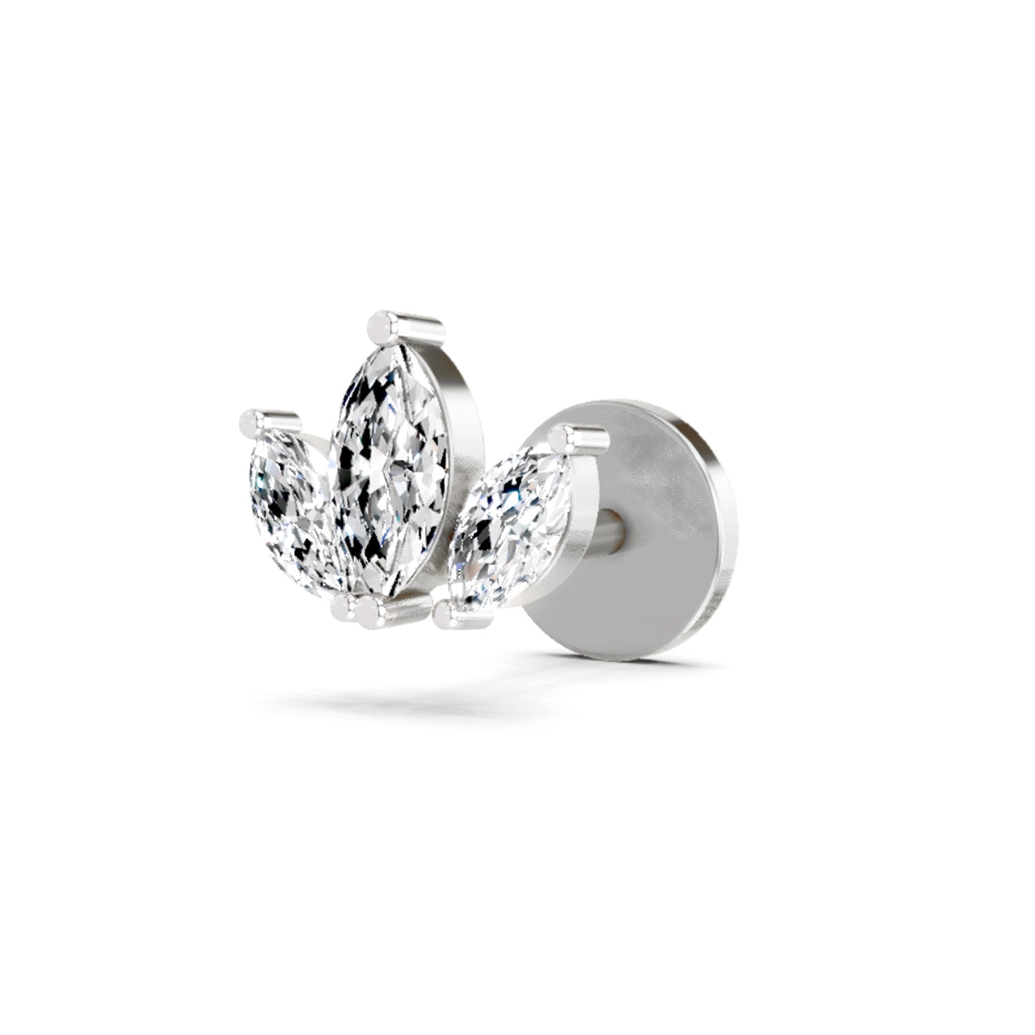 Floral Nosepin 0.26 Ct | 14Kt Yellow Gold