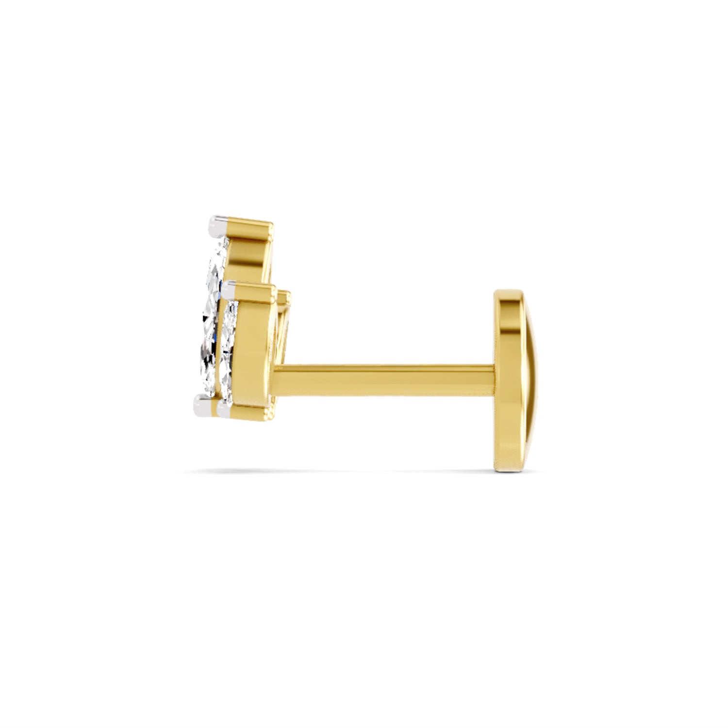 Floral Nosepin 0.26 Ct | 14Kt Yellow Gold