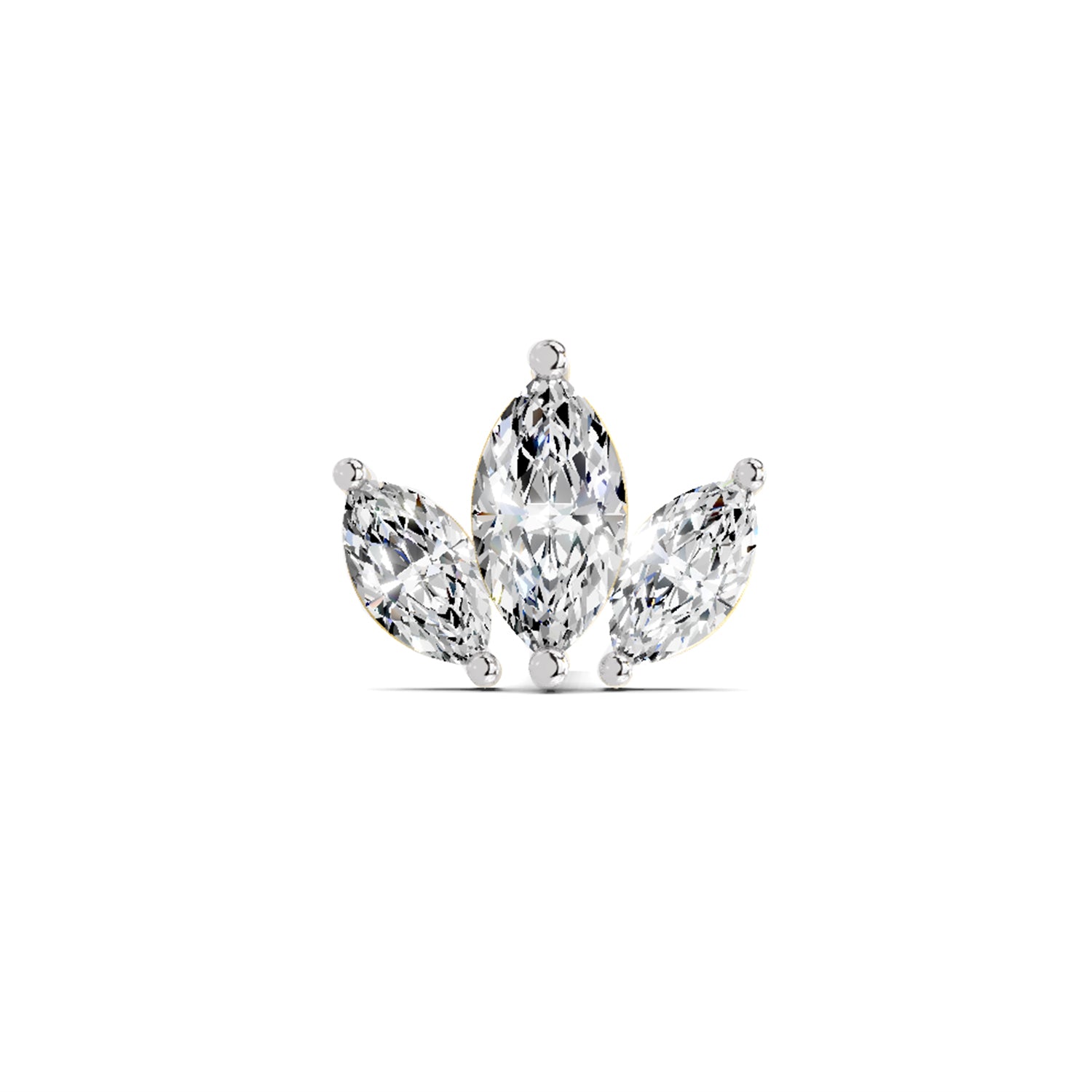 Floral Nosepin 0.26 Ct | 14Kt Yellow Gold