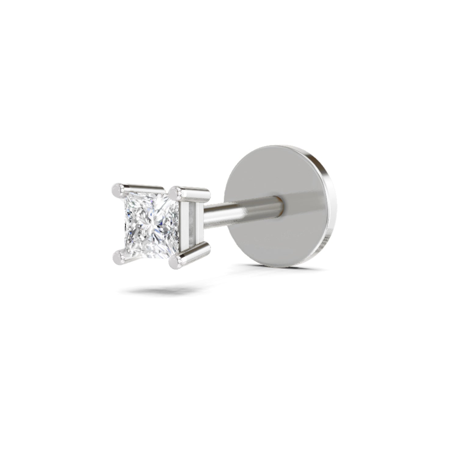Solitaire Nosepin 0.09 Ct | 14Kt White Gold