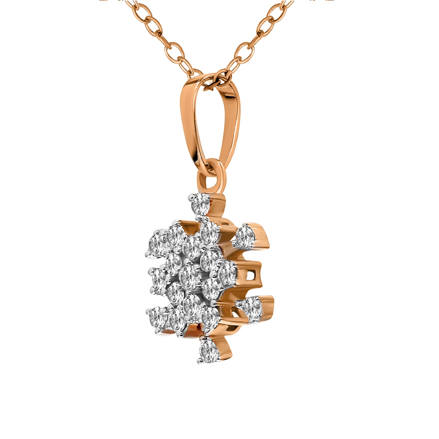 0.7 Ct Diamond Pendant Necklace in 14Kt