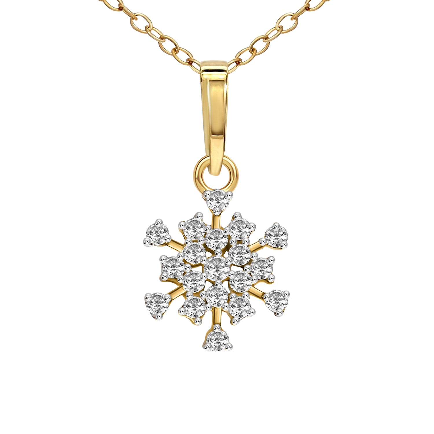 0.7 Ct Diamond Pendant Necklace in 14Kt