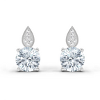 1.64 Ct Round Dangle Earrings | 14K Rose Gold