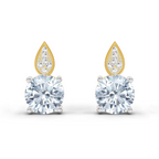 1.64 Ct Round Dangle Earrings | 14K Rose Gold