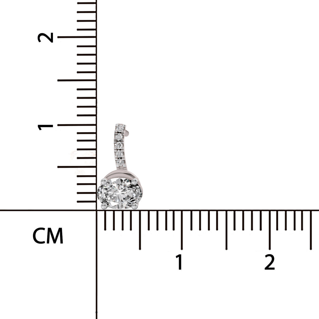1.13 Ct Oval Shape Dangle Diamond Earrings | 14K Rose Gold