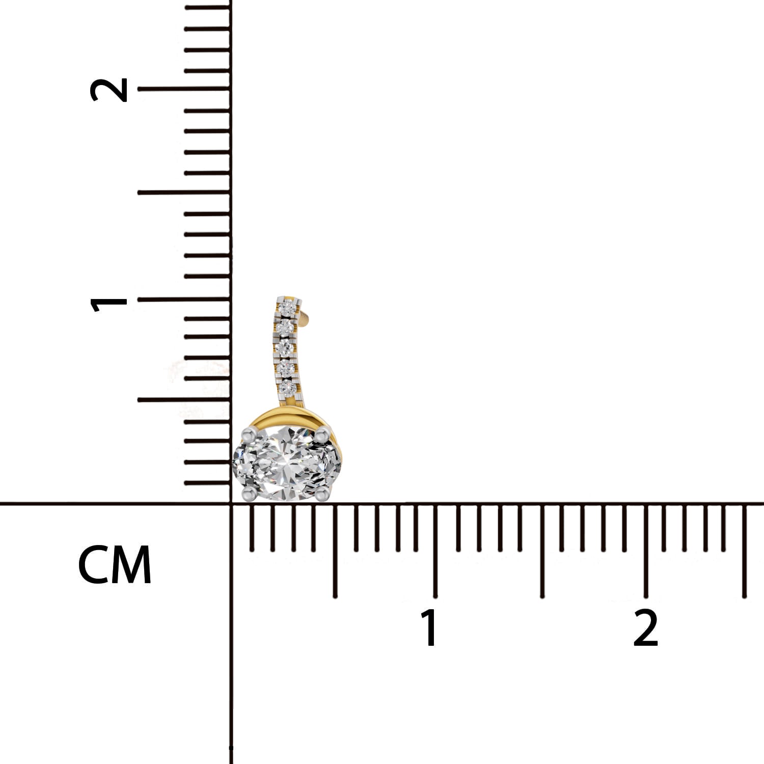 1.13 Ct Oval Shape Dangle Diamond Earrings | 14K Rose Gold