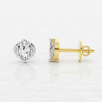 0.36 Ct Marquise Shape Diamond Stud Earrings | 14K Rose Gold