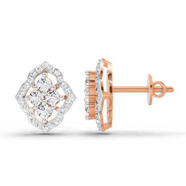 0.45 Ct Round Fashion Earrings | 14K Yellow Gold
