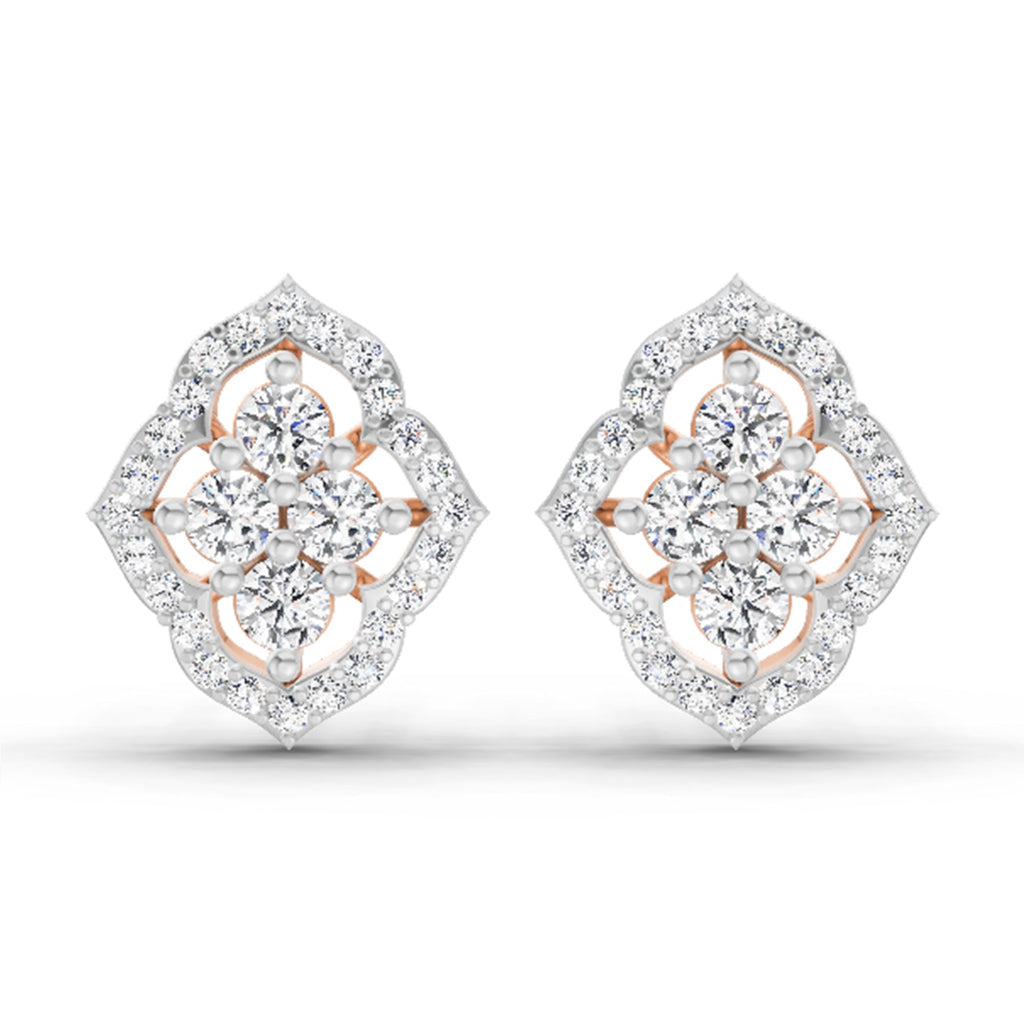 0.45 Ct Round Fashion Earrings | 14K Yellow Gold
