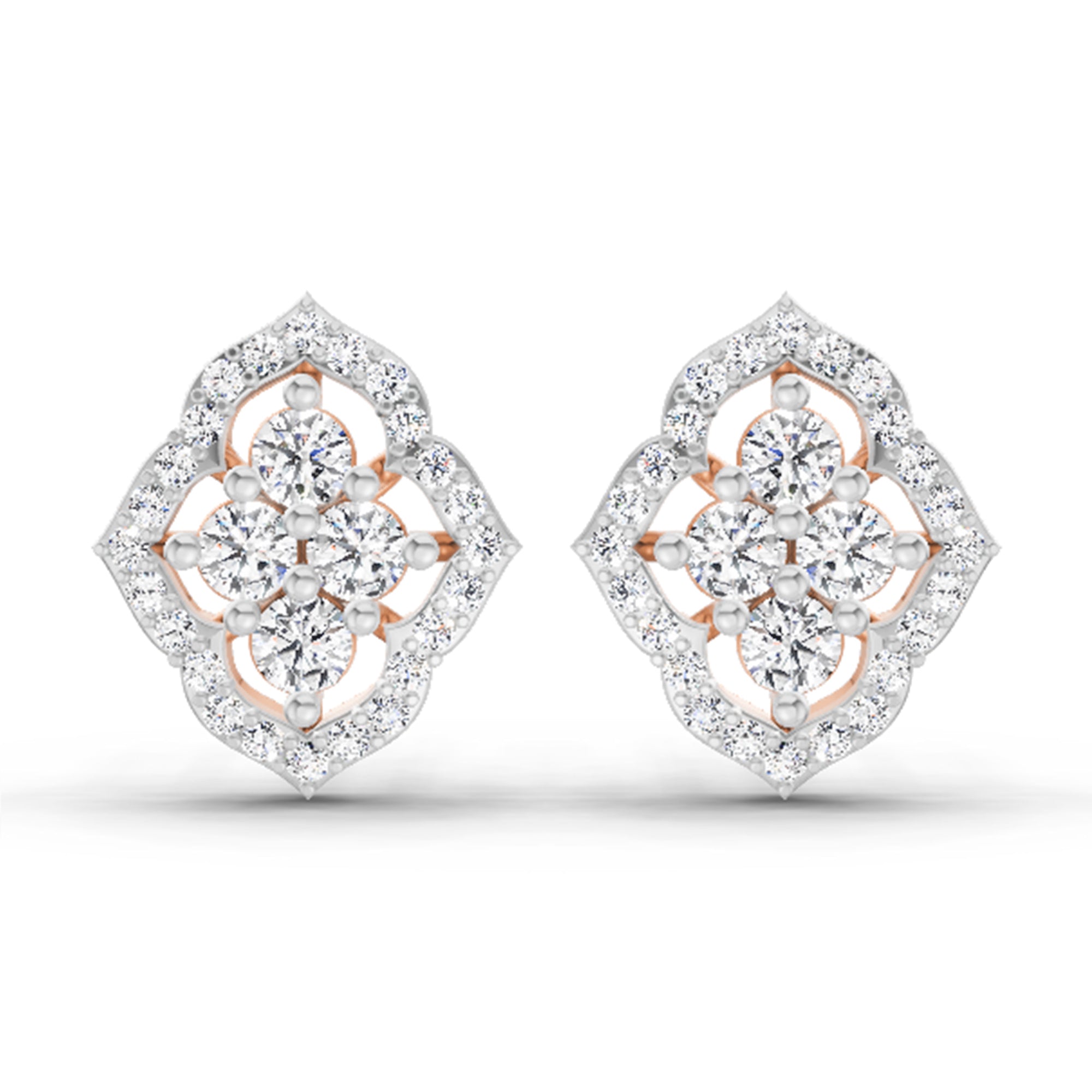 0.45 Ct Round Fashion Earrings | 14K Yellow Gold