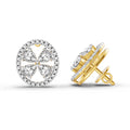 1.8 Ct Clover Earrings | 14K Yellow Gold