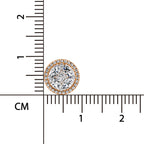 0.79 Ct Marquise Shape Cluster Diamond Earrings | 14K Rose Gold