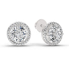 0.79 Ct Marquise Shape Cluster Diamond Earrings | 14K Rose Gold