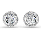 0.79 Ct Marquise Shape Cluster Diamond Earrings | 14K Rose Gold