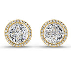 0.79 Ct Marquise Shape Cluster Diamond Earrings | 14K Rose Gold