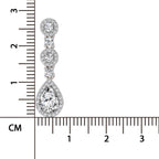 1.67 Ct Pear Shape Dangle Diamond Earrings | 14K Rose Gold