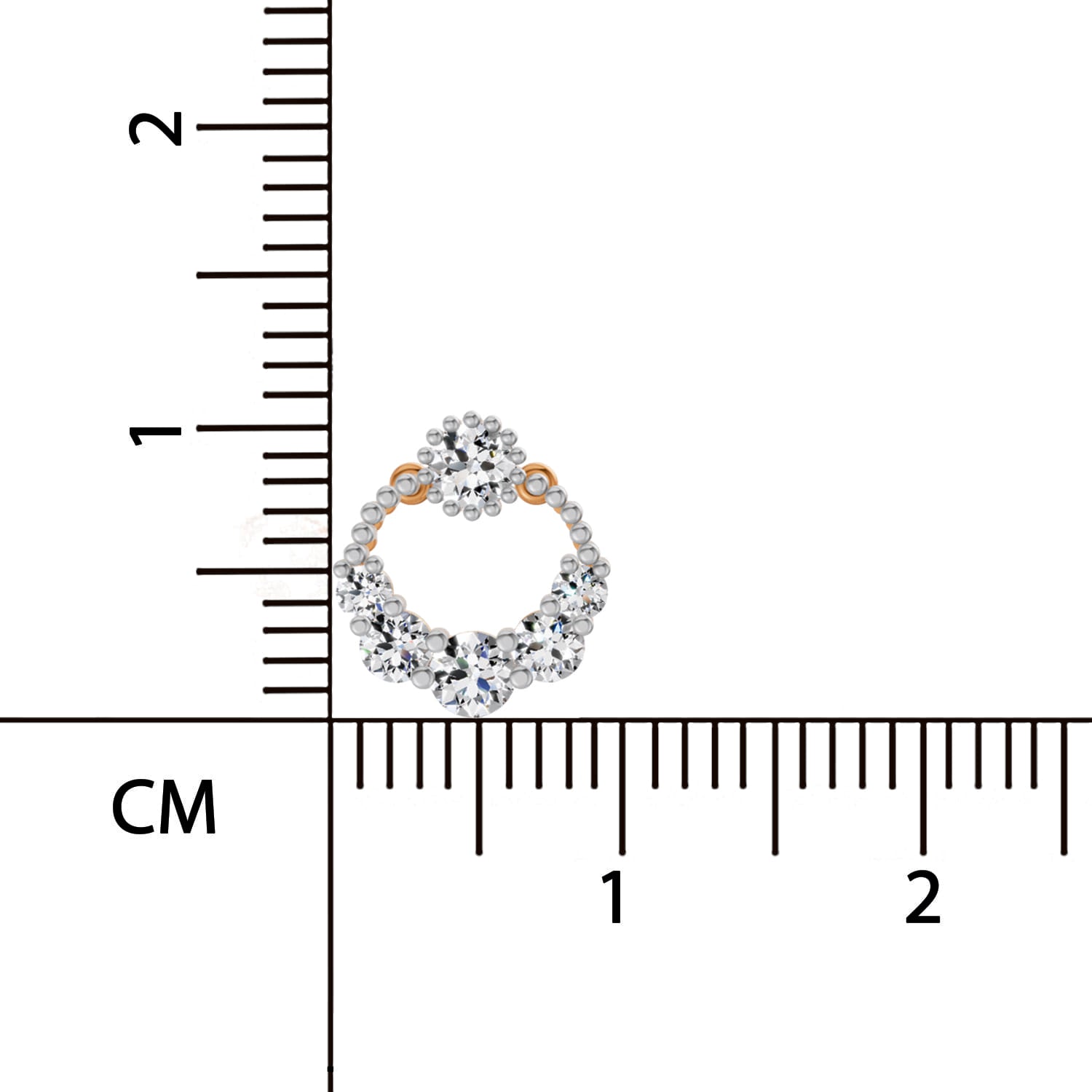 0.69 Ct Round Shape Diamond Stud Earrings | 14K Rose Gold